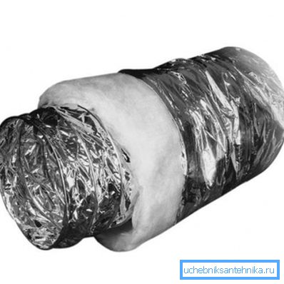 Aluminium ventilerende korrugering på 200 mm med termisk isolasjon Aluminium ventilerende korrugering på 200 mm med termisk isolasjon