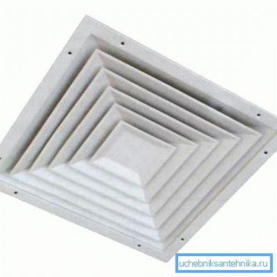 Anemostatnaya (diffuser) grille