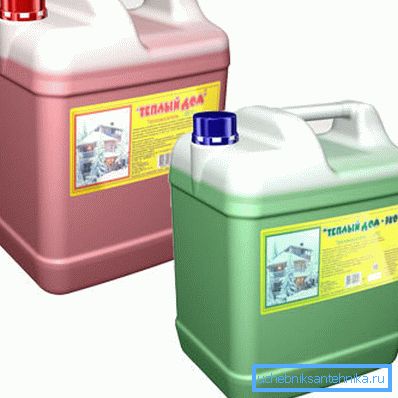 Antifreeze for varmesystemer. Antifreeze for varmesystemer.