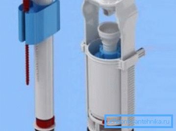 Armatur for en tank - effektiv utslipp og vannsparing Armatur for en tank - effektiv utslipp og vannsparing
