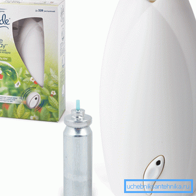 Automatisk air freshener med utskiftbare patroner Automatisk air freshener med utskiftbare patroner