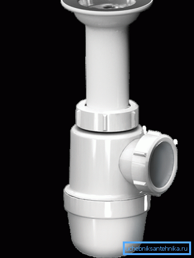 Flaske siphon med lett tilgang til innsiden Flaske siphon med lett tilgang til innsiden