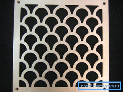 Dekorativ gipsventilasjonsgitter 125 til 125