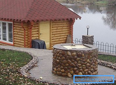 Wooden log hus for brønnen - en utmerket dekorativ løsning Wooden log hus for brønnen - en utmerket dekorativ løsning