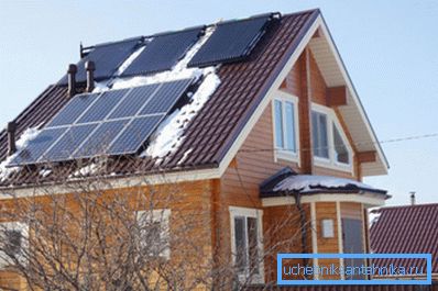 Hus med solfangere Hus med solfangere