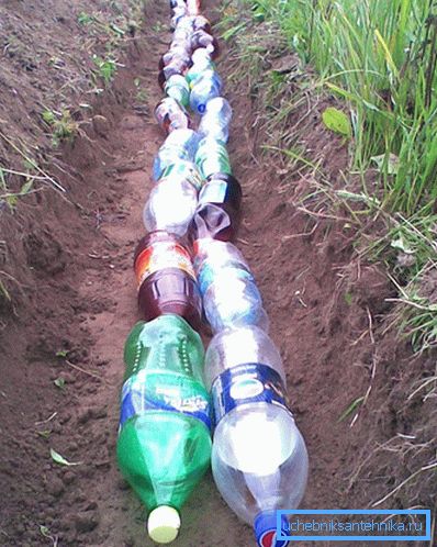 Drenering fra plastflasker Drenering fra plastflasker