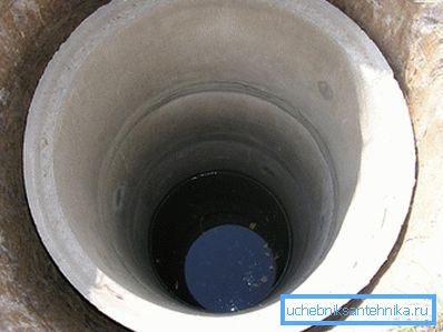 Dreneringsaksel av betongringer. Dreneringsaksel av betongringer.