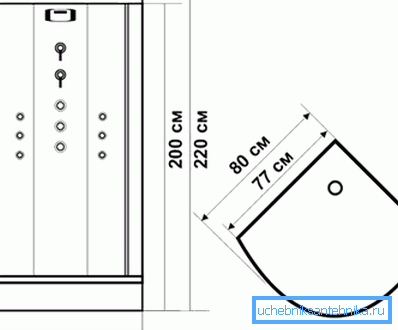Dusjboks til Khrusjtsjov med dimensjoner 80x80 Dusjboks til Khrusjtsjov med dimensjoner 80x80