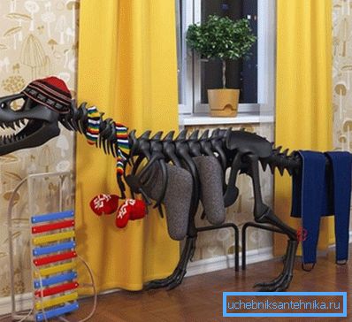 Elektrisk dekorative radiator i form av en dinosaur Elektrisk dekorative radiator i form av en dinosaur