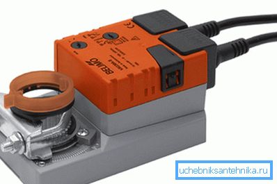 Elektrisk ventilasjonsklaff uten returfjær. Elektrisk ventilasjonsklaff uten returfjær.