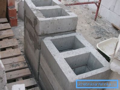 Ferdige betongblokker med integrert ventilasjonskanal. Ferdige betongblokker med integrert ventilasjonskanal.