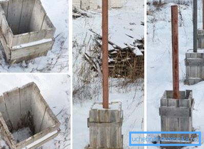 Å lage konkrete kolonner basert på materialet som ble brukt Å lage konkrete kolonner basert på materialet som ble brukt