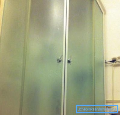 Hytte med frostet glass Hytte med frostet glass
