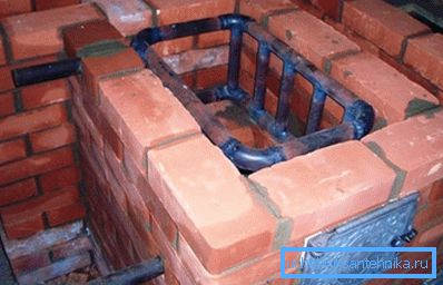 Brick oppvarming komfyr med en varmeveksler Brick oppvarming komfyr med en varmeveksler