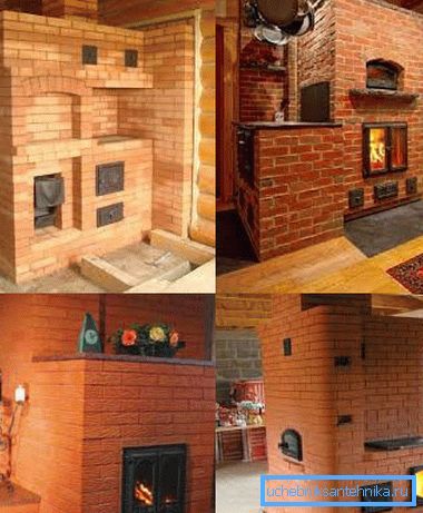 Brick ovner for oppvarming et landsted Brick ovner for oppvarming et landsted