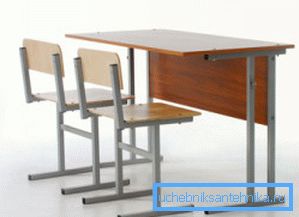 Klassisk skolebord og stoler Klassisk skolebord og stoler