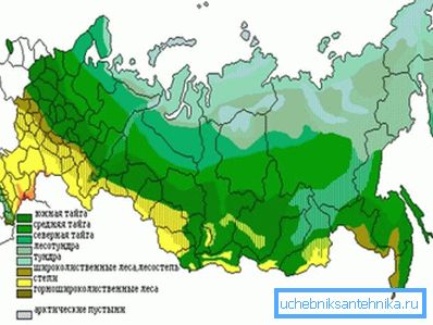 Klimasone i Russland. Klimasone i Russland.