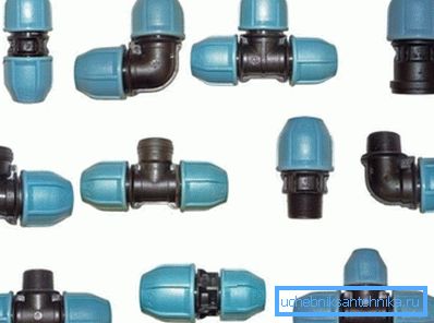 Kompressionsbeslag for polyetylen. Kompressionsbeslag for polyetylen.