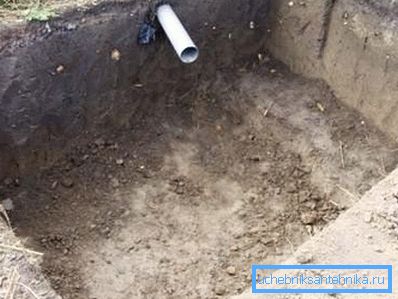 Ditch for et dreneringshull Ditch for et dreneringshull