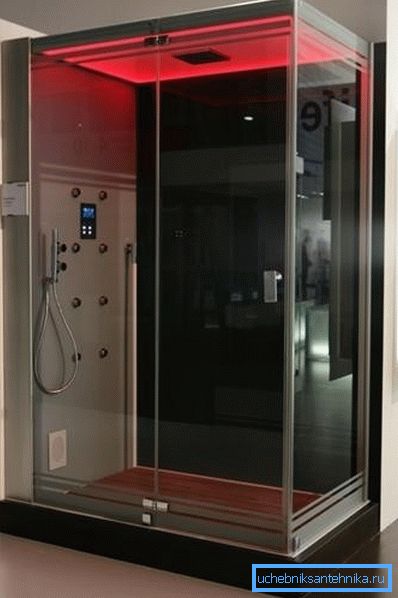 Modell med infrarød sauna. Modell med infrarød sauna.