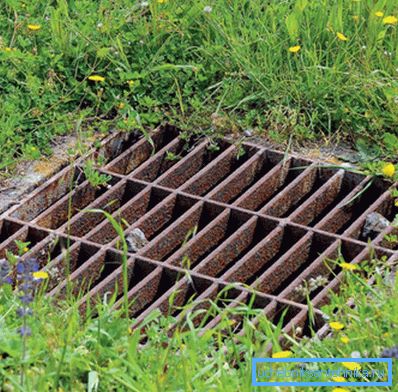 På bildet - overflaten dreneringsområdet På bildet - overflaten dreneringsområdet