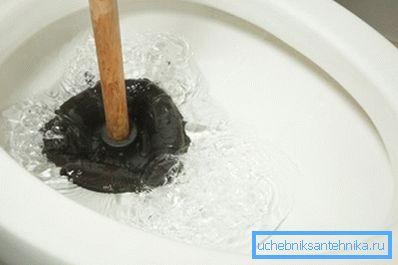 På bildet er stemplet en uunnværlig assistent på badet. På bildet er stemplet en uunnværlig assistent på badet.