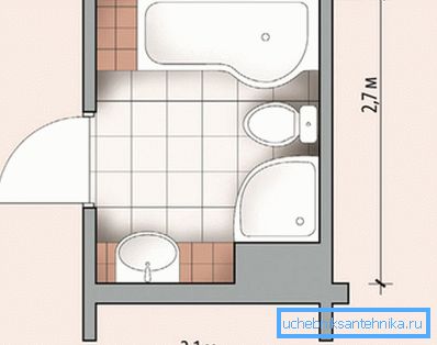 I et lite område uten problemer og plassert dusjen og badet I et lite område uten problemer og plassert dusjen og badet