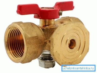 Bildet viser en treveisventil med kontrollflens for manometer 11b38bk. Bildet viser en treveisventil med kontrollflens for manometer 11b38bk.