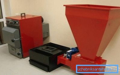 Separat bunker, forbundet med ulike typer faste kjeler Separat bunker, forbundet med ulike typer faste kjeler