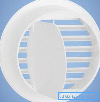 Plastventilasjonsgitter med tilbakeslagsventil Plastventilasjonsgitter med tilbakeslagsventil