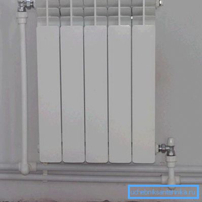 Tilkoblet batteri til varmesystemet Tilkoblet batteri til varmesystemet