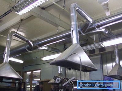 Tvunget industriell ventilasjon og klimaanlegg med paraplyer av lokal eksos Tvunget industriell ventilasjon og klimaanlegg med paraplyer av lokal eksos