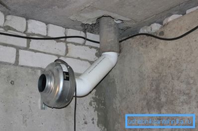 Tvungen ventilasjon av kjelleren i huset ved hjelp av spesialutstyr Tvungen ventilasjon av kjelleren i huset ved hjelp av spesialutstyr