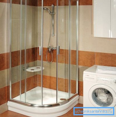 Transparent dusj med sete Transparent dusj med sete