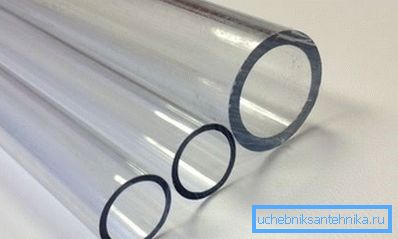 Transparente polykarbonatrør med forskjellige diametre Transparente polykarbonatrør med forskjellige diametre