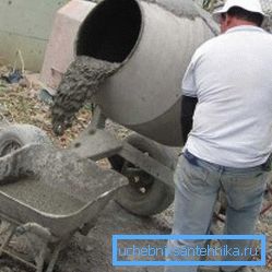 Arbeid med betongblander Arbeid med betongblander