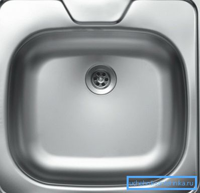 Sink lagt uten hull for rustfritt stål kran Sink lagt uten hull for rustfritt stål kran