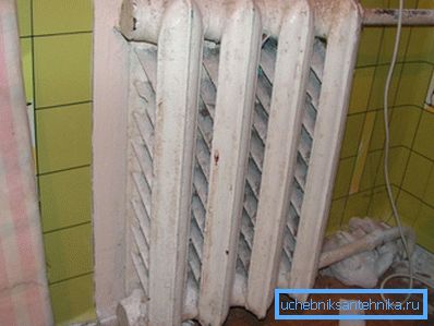 Gammel radiator. Det ser ut til at det er på tide å erstatte det. Gammel radiator. Det ser ut til at det er på tide å erstatte det.