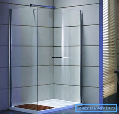 Glassdusj med lav skuff 120x80 cm Glassdusj med lav skuff 120x80 cm