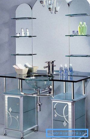 Glass bad sett. Glass bad sett.