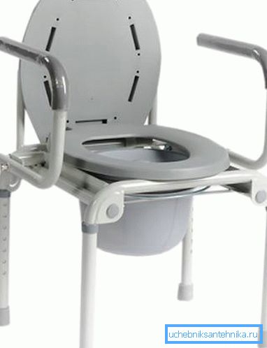 Stol Toalett for funksjonshemmede med avtagbare armlener Stol Toalett for funksjonshemmede med avtagbare armlener