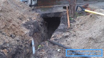 Trench fra brønnen til huset Trench fra brønnen til huset