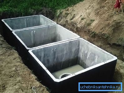 Tre-kammer betong septiktank Tre-kammer betong septiktank
