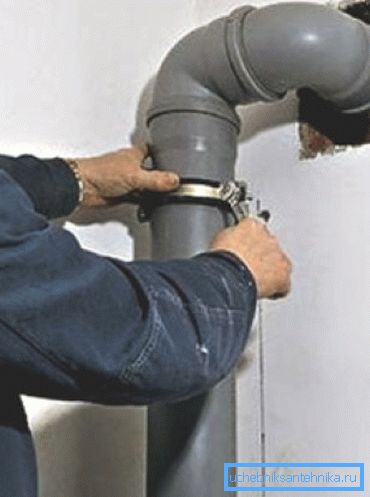 Installasjon av kloakkrør Installasjon av kloakkrør