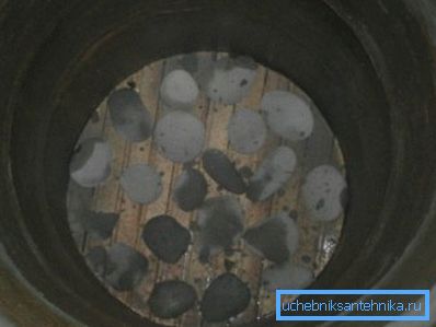Enheten av bunnfilteret i brønnen med kvikksand Enheten av bunnfilteret i brønnen med kvikksand