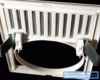 Ventilasjonsgitter med hull for korrugeringer Ventilasjonsgitter med hull for korrugeringer