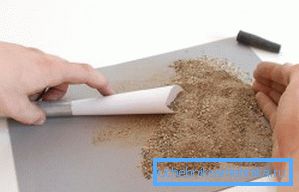 Fylling med sand Fylling med sand